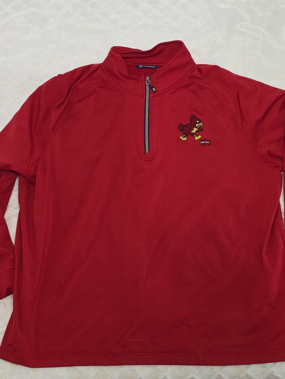 Iowa State Red Quarter-Zip Performance Top - Cutter & Buck